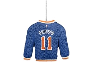FOCO - NBA Basketball Holiday Sweater Resin Xmas Christmas Tree Hanging Ornament (New York Knicks - Jalen Brunson)