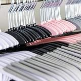KEPLIN 20-Pack Non Slip Hangers with 360 Swivel Tie Organizer Slimline Black view 7