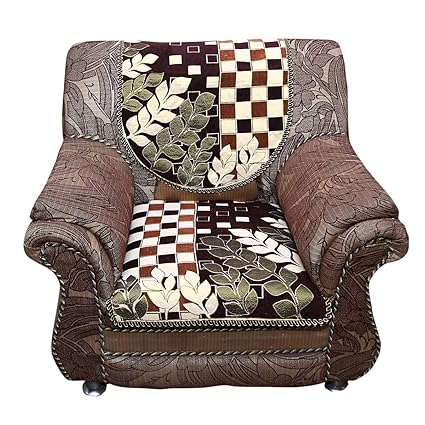 Kuber Industries 6 Piece Cotton 5 Seater Sofa Cover Set - Multicolour