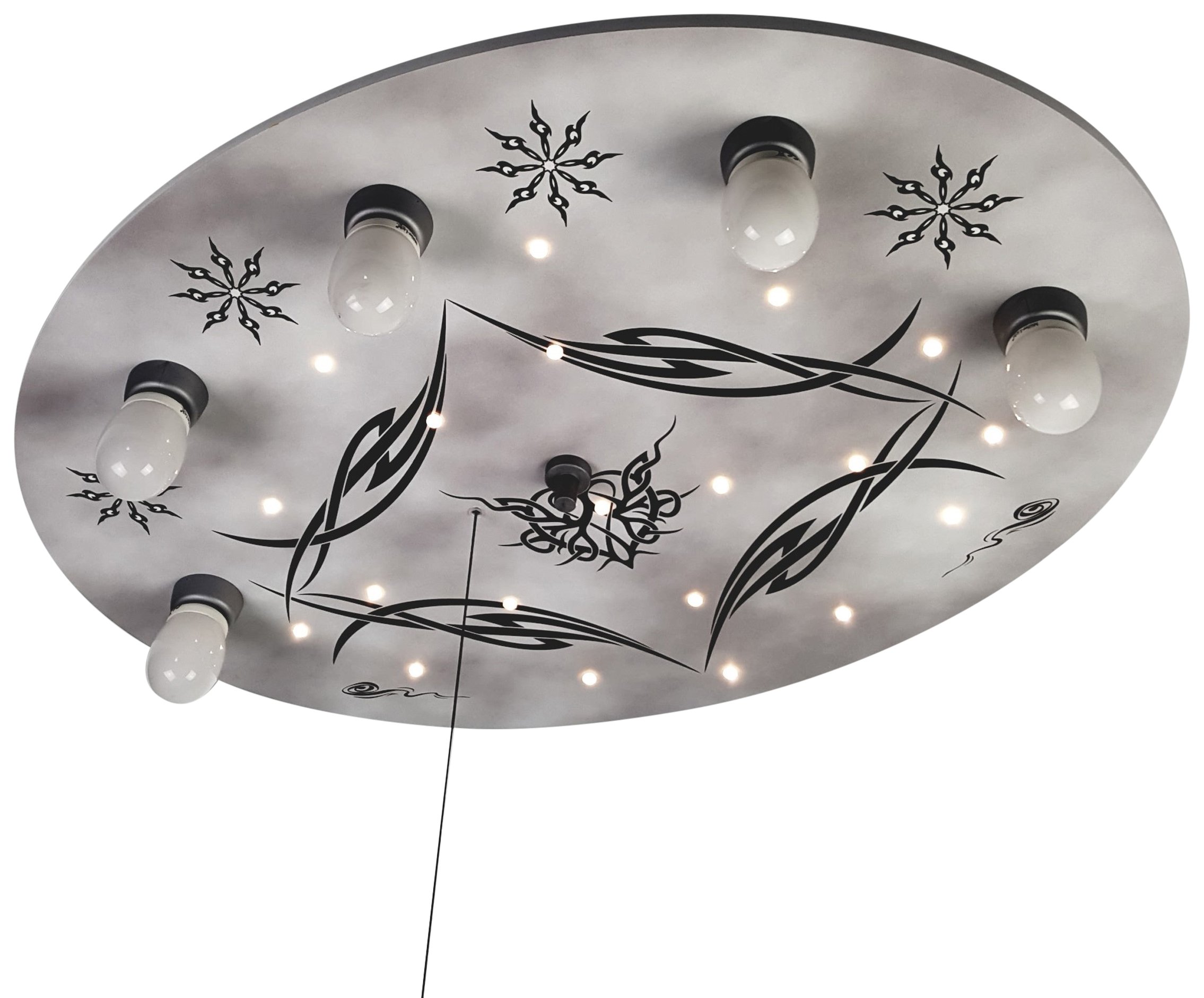 Niermann Standby 645 A++ to E, Ceiling Light, Wood, Gothic, 71 x 53 x 7 cm, E14 40watts 230volts