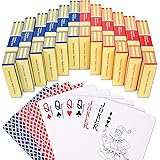 Teskyer Standard Playing Cards, 12 Decks (6 Red/6 Blue) Regular Print Poker Size Playing Cards