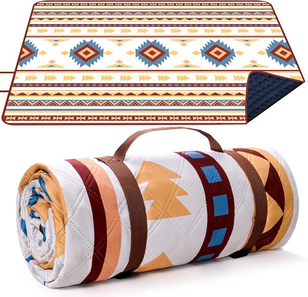 LARUTAN Waterproof Picnic Blanket 200x200CM Sandproof Beach Mat