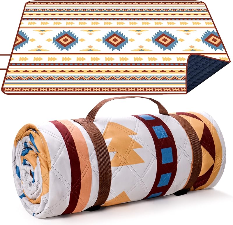 LARUTAN Waterproof Picnic Blanket 200x200CM Sandproof Beach Mat