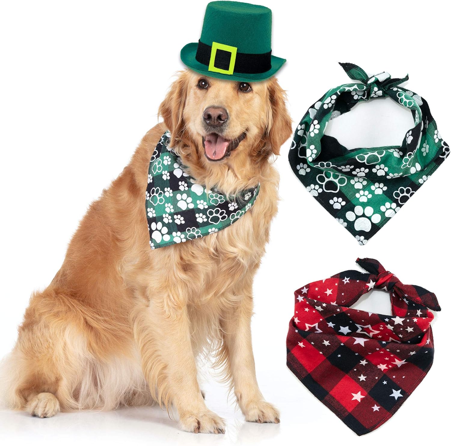 buffalo plaid dog bandana