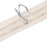 The Bead Shop Heavy Duty Curtain Hooks Pin Hooks Pack of 50 Silver 34x19mm view 2