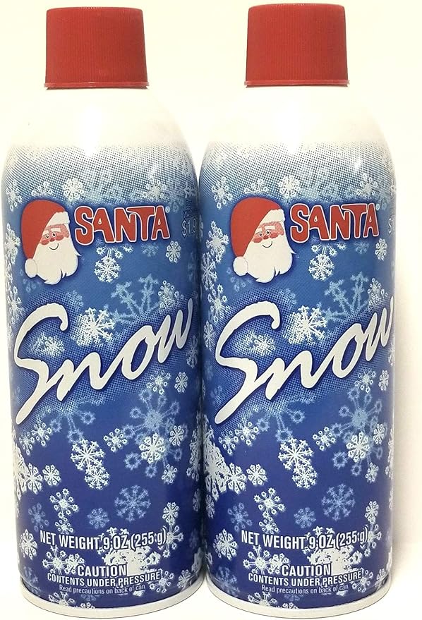 Santa Snow Spray 2 Pack Aerosol Cans 9oz Cans Amazon.ca Home & Kitchen