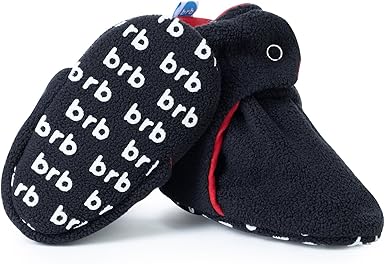 fleece velcro baby booties