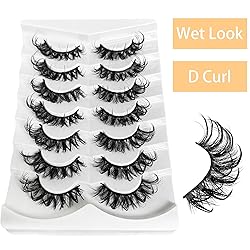 Wispy Lashes Wet Look NINGLASH D Curl False
