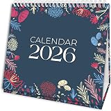 Giftinghouse Luxury Desk Calendar 2026 UK Made 21x20cm Month-To-View view 1