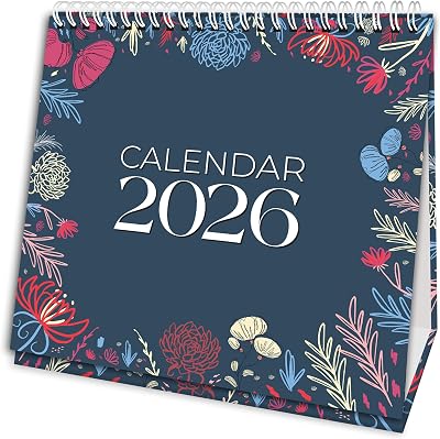 Giftinghouse Luxury Desk Calendar 2026 UK Made 21x20cm Month-To-View