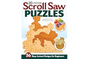 20-Minute Scroll Saw Puzzles: 56 Easy Animal Designs for Beginners
