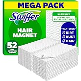 Swiffer Sweep + Mop, Dry Pads Refill, Floor Cleaner for Dirt, Dust, Hair, Cleaning Cloths for Mopping Home, Bathroom, Kitchen, Dust Mop, Floor Duster, Unscented, 52ct