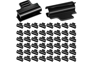 FillTouch 200 Pcs Greenhouse Clamps for 0.43"/ 11mm PVC Pipe, Plant Clips, Garden Hoops for Raised Beds, Row Cover Support for Garden Hoops(Black)