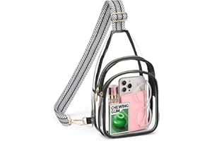HULISEN Clear Sling Bag for Stadium Events, Clear Purse for Women, Stadium Approved Crossbody Handbag for Concerts Sports Fan