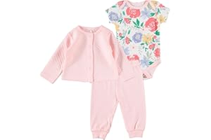 Chick Pea Baby Clothes Onesie Pant Jacket Layette Set for Newborn Girl, Boy or Unisex
