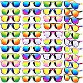 32 Pack Kids Sunglasses Bulk, Sunglasses Party Favors for kid, 16 Colors Neon Sunglasses with UV400 Protection, Gift for Birthday, Beach, School Prizes Goodie Bags Stuffers, Summer Pool Party Supplies