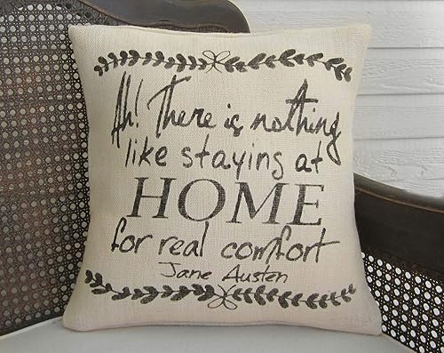 Amazon Com Home Jane Austen Quote From Emma Burlap Pillow