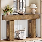Cealform Console Tables for Entryway, 47.2 Inches Long Sofa Table Behind Couch, Farmhouse Wooden Style Entry Way Table for Living Room, Hallway, Entrance, Foyer (Light Brown)