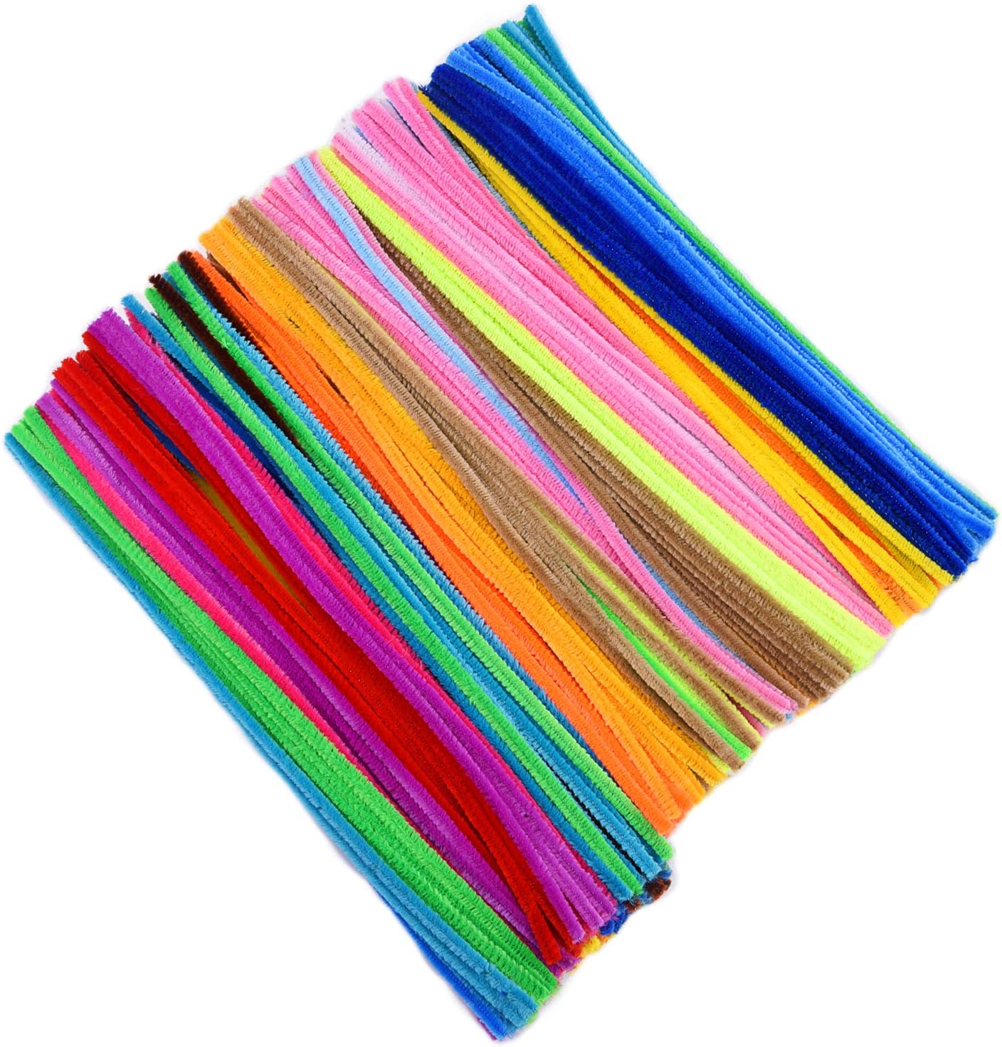 Livder 400 Pieces Colored Pipe Cleaners Chenille Stems for DIY Art Craft Handicrafts Decorations (6 mm x 12 inch)