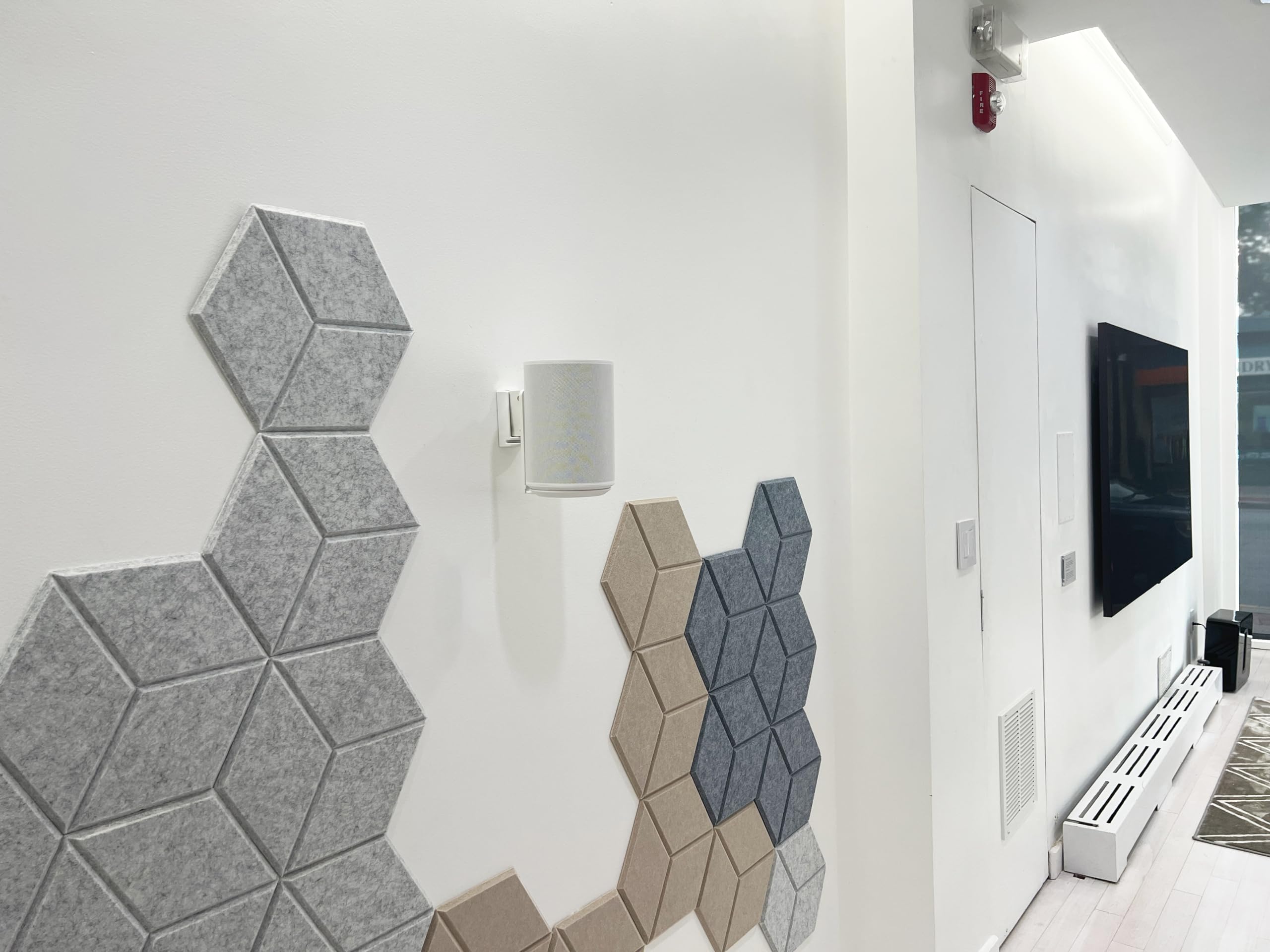 ynVISION.DESIGN Adjustable Wall Mount Compatible with Sonos ERA 100 Speaker - White 2 Pack