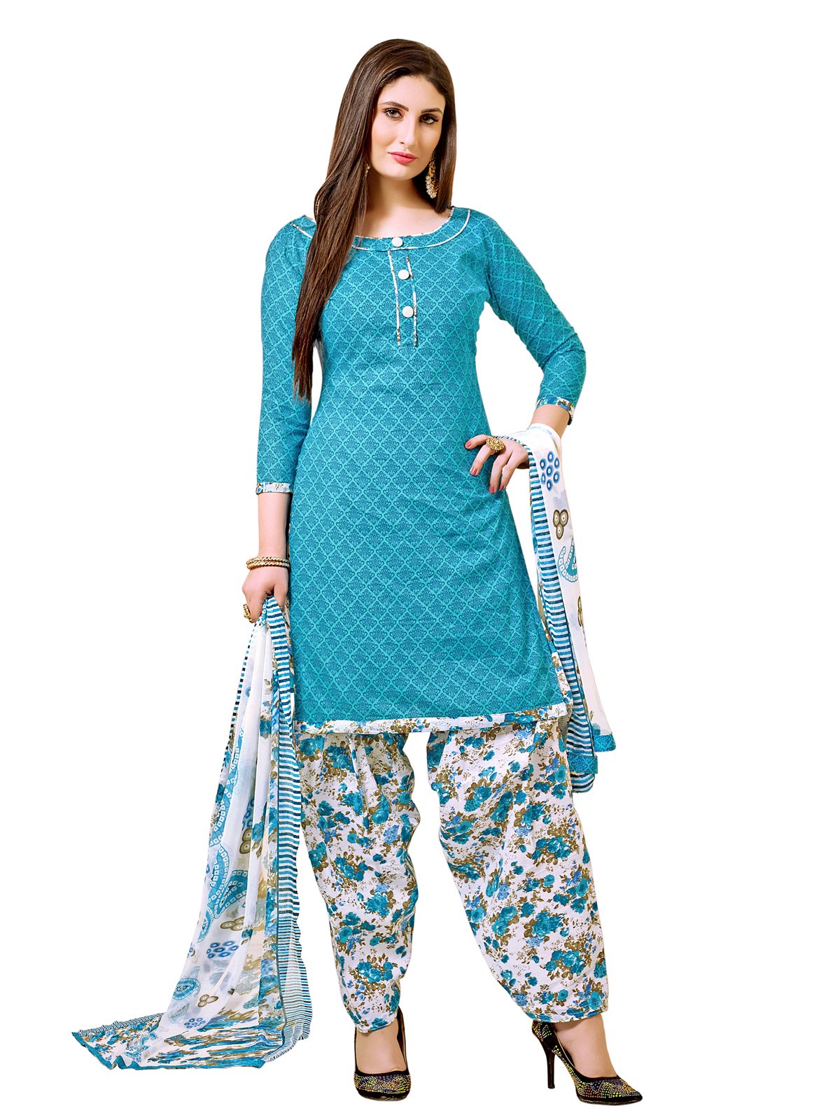 KANCHNAR Women's Cotton Unstitched Dress Material