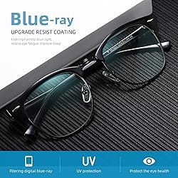 AOMASTE Blue Light Blocking Glasses Retro Semi