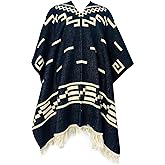 Montecuador Mens Alpaca Wool Poncho – Handmade in Ecuador, Thick Warm Western Style