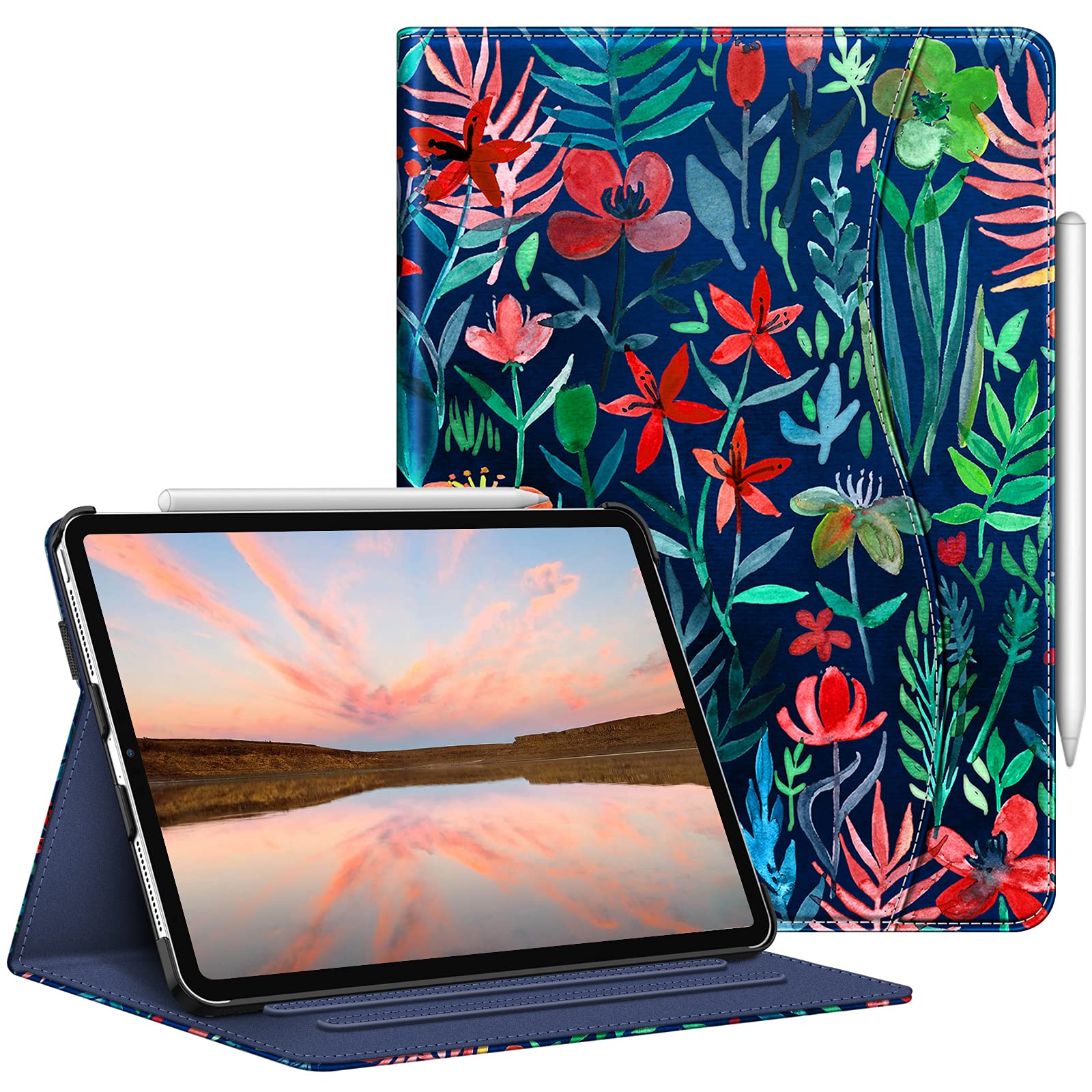 FINTIE Case for iPad Pro (11-inch, 2022-2018) [Not for 2025 iPad 11] - Multi Angle Folio Cover with Pencil Holder & Pocket, Auto Wake/Sleep, Jungle Night — image 1