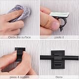 Hicarer 30pk Black Adjustable Self-Adhesive Cable Clips Cord Management for Car view 3