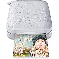 HP Sprocket Portable 2x3" Instant Color Photo Printer (Luna Pearl) Print Pictures on Zink Sticky-Backed Paper from your iOS &
