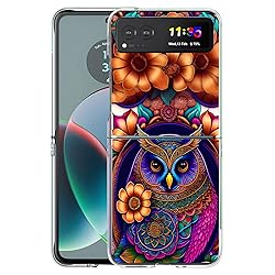 Bcov Case for Motorola Razr 2023,Colorful Owl