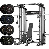 Major Fitness Drone MAX V Smith Machine with Weight Stacks, All-in-One Home Gym Squat Rack--2500LB Capacity, Dual LAT Pull-Down Systems &amp; Cable Crossover Machine, Heavy-Duty Full-Body Workout Machine