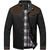 Zaitun Men's Diamond Quilted Puffer Down Jacket Lightweight Warm Windproof Puffer Jacket Coat Casual Button Down Shirts