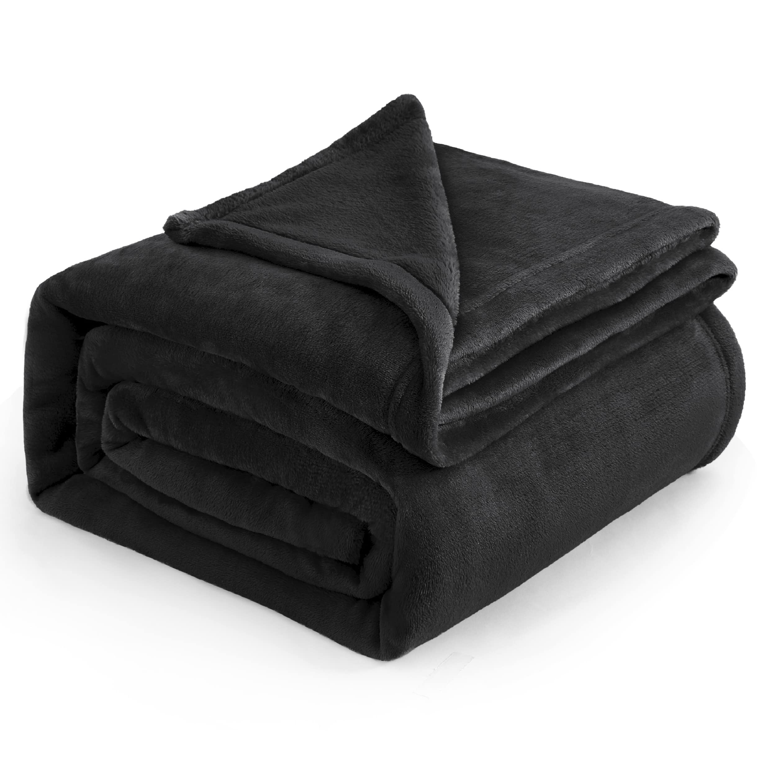 Photo 1 of Bedsure GentleSoft Fleece Blanket California King Size Black - Lightweight Plush Fuzzy Cozy Soft Bed Blankets, 102x96 inches
