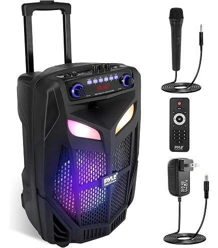PylePro Portable PA Speaker System, 400 Watt, Black (PYRPWMA1050BT