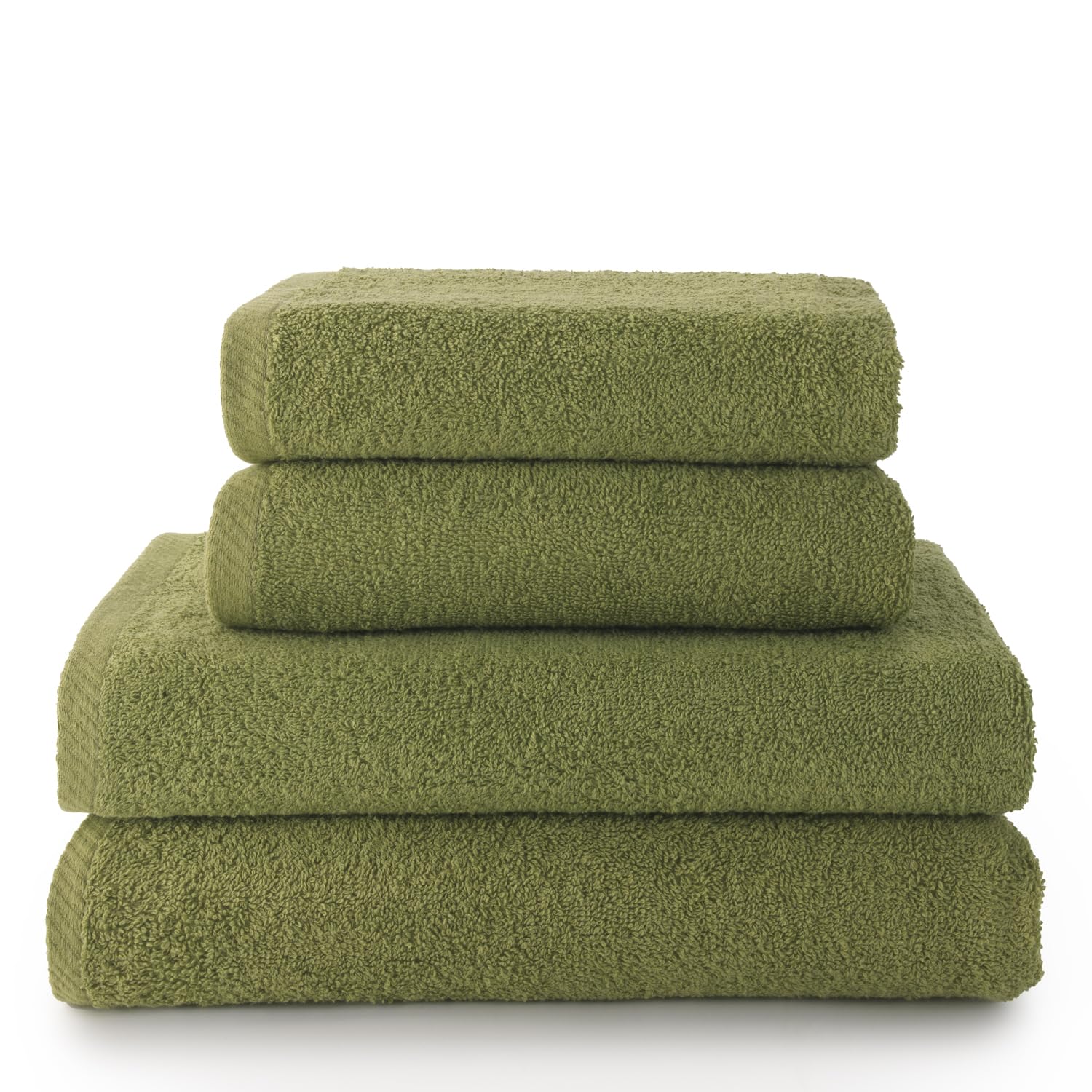 Top Towels - Set of 2 Hand Towels and 2 Bath or Shower Towels - Towel Set -100% Cotton - 400 g/m2