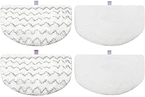 WISORDER 4 Pack Steam Mop Pads Replacement for Bissell Powerfresh Steam Mop 1940 1440 1544 1806 2075 Series, Model 5938 19402 19404 19408 19409 1940A 1940F 1940Q 1940T 1940W, Microfiber Washable, Reusable