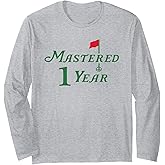 Mastered 1 Year Birthday, Boys Golf, 1st Birthday Long Sleeve T-Shirt