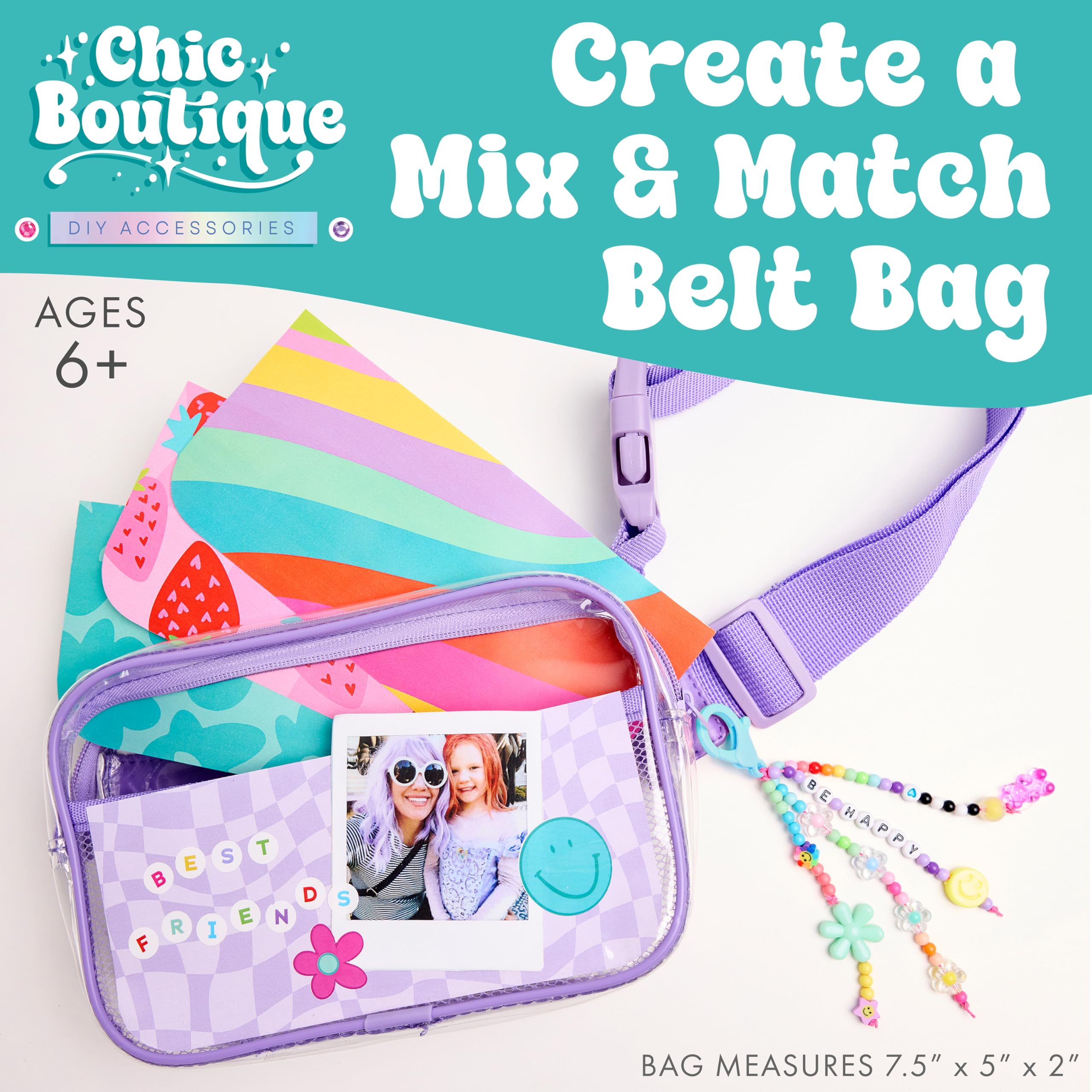 Creativity for Kids Chic Boutique Belt Bag: DIY Girls Fashion Kit, Arts and Crafts Kit, Birthday Gifts for Girls (Ages 6+)