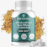 TrueSeaMoss Irish Sea Moss Capsules - 120 Sea Moss Capsules (1600mg) - Fruit Extracts Superfood - For Overall Wellness