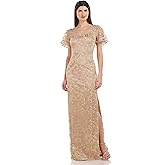 JS Collections Women's Brynlee Flutter Column Gown