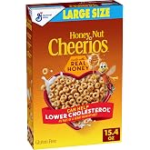 Honey Nut Cheerios Cereal, Limited Edition Heart Shapes, Affirmations Box, Heart Healthy, Gluten Free, Large Size, 15.4 oz