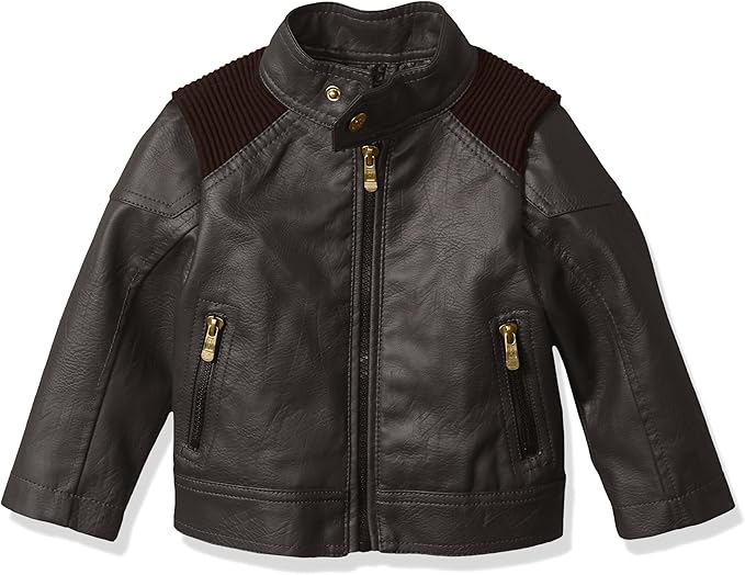 baby boy faux leather jacket