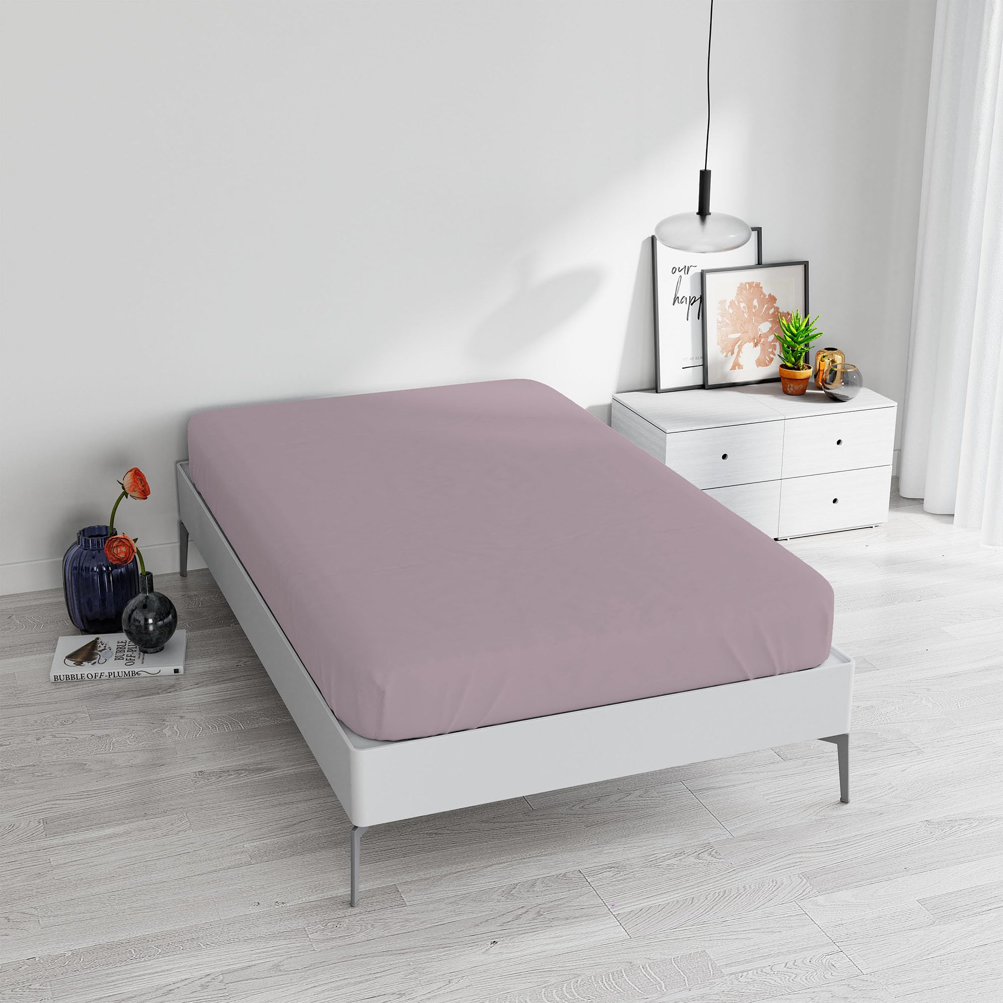 Italian Bed Linen Max Color Fitted Sheet with 25cm Corner