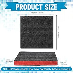 Outus 4 Pcs Cuttable Polyurethane Foam Pads Foam