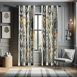 Ambesonne Nature Boho Window Curtains Pack of