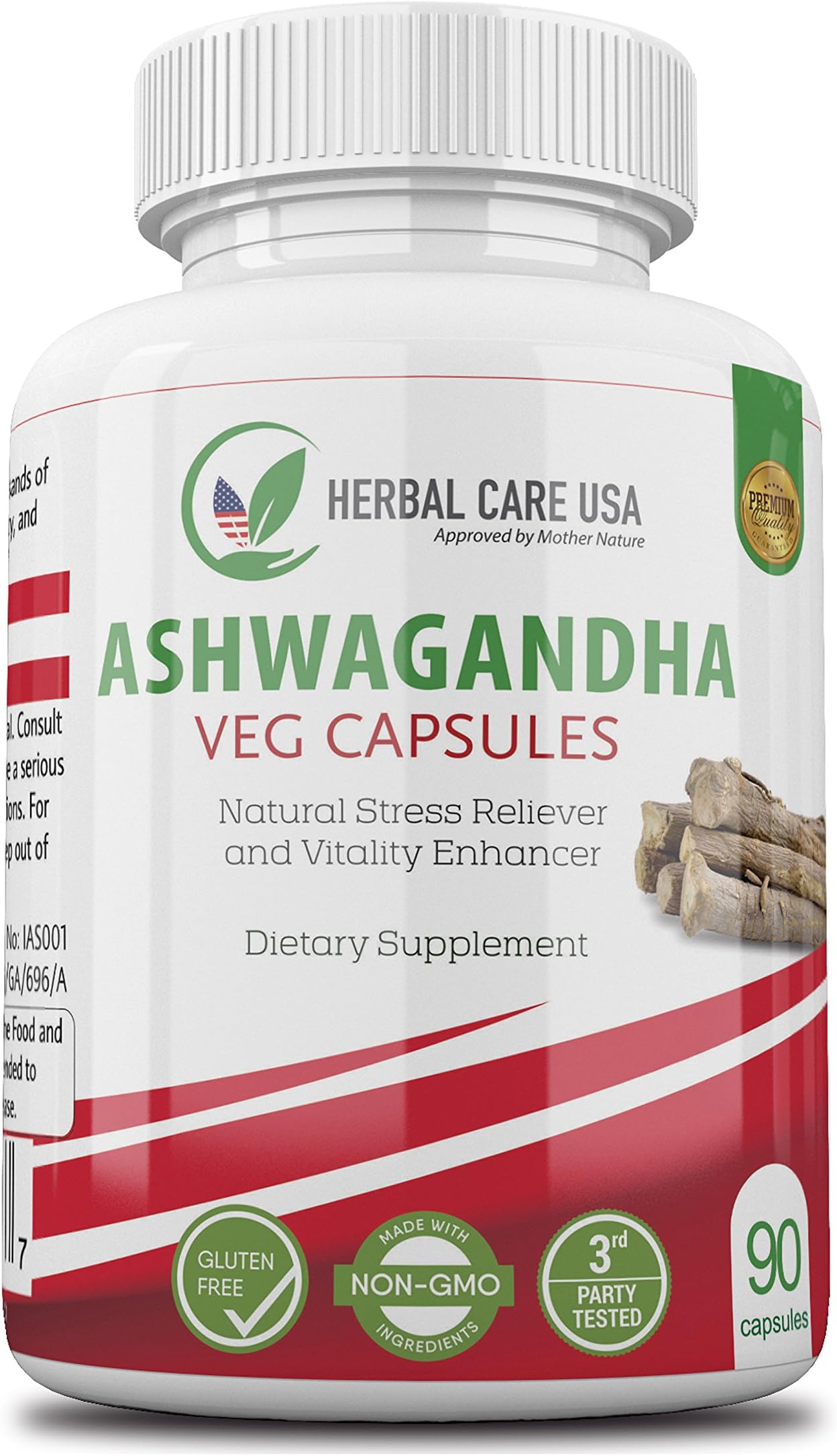 Premium Vegan Ashwagandha Capsules by Herbal Care USA | 100% Natural | Designed to Support Immune Health and Assist in Reducing Stress, Anxiety, and Chronic Fatigue