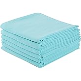 clwellge 100% Cotton Flour Sack Dish Towels, Pack of 6, Blank Tea Towels Highly Absorbent Kitchen Towels, Plain Cotton Towels for Drying and Cleaning 50x70cm (Teal)