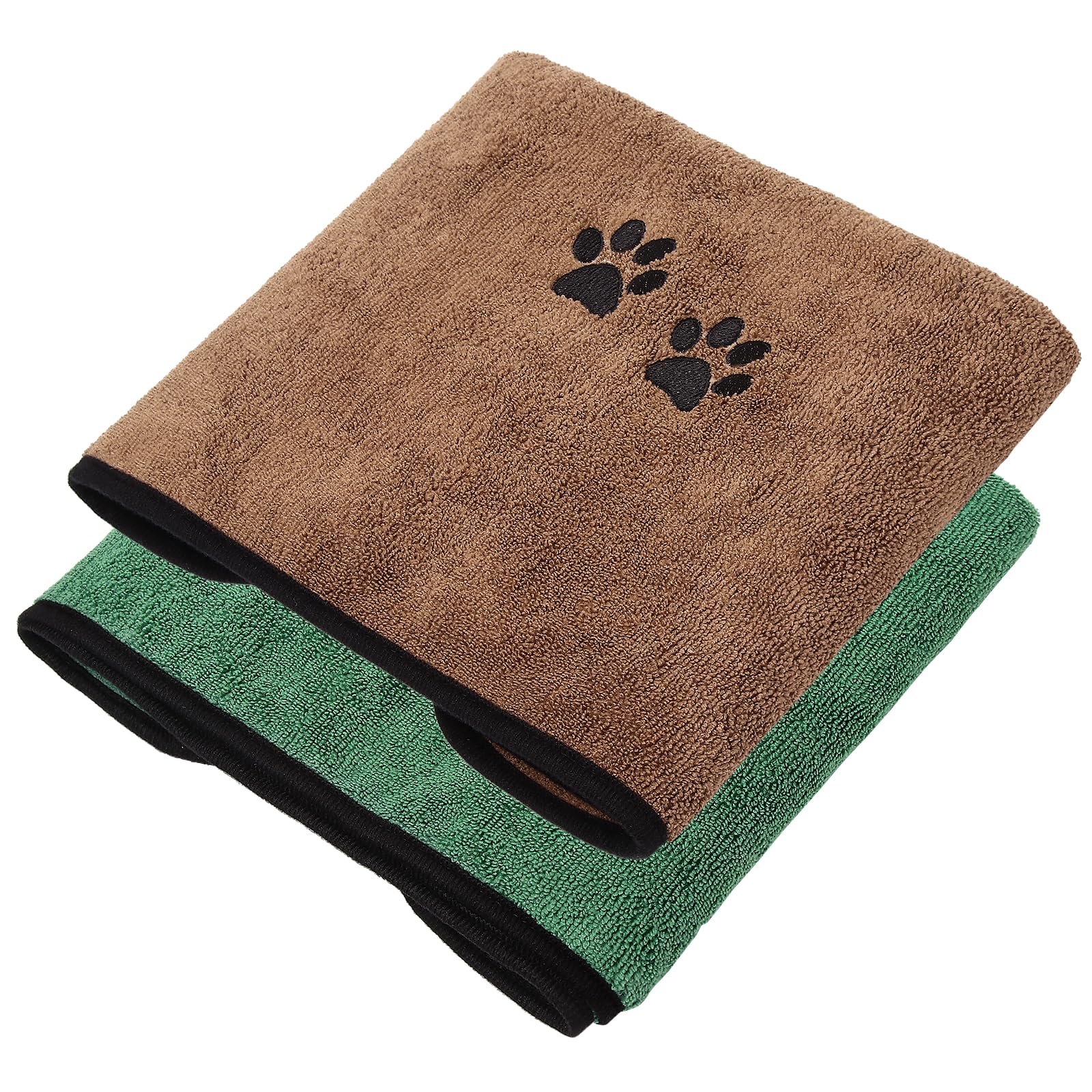 TAIYUNWEI Quick Drying Towel for Dogs, 2 Pack Quick Drying Pet Bath Towel, Microfibre Super Absorbent Pet Towel, Towels for Pets, Dog Towels for Small & Medium Animals