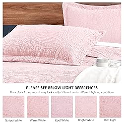 Love's cabin Twin Quilt Set Pink Bedspreads - Soft